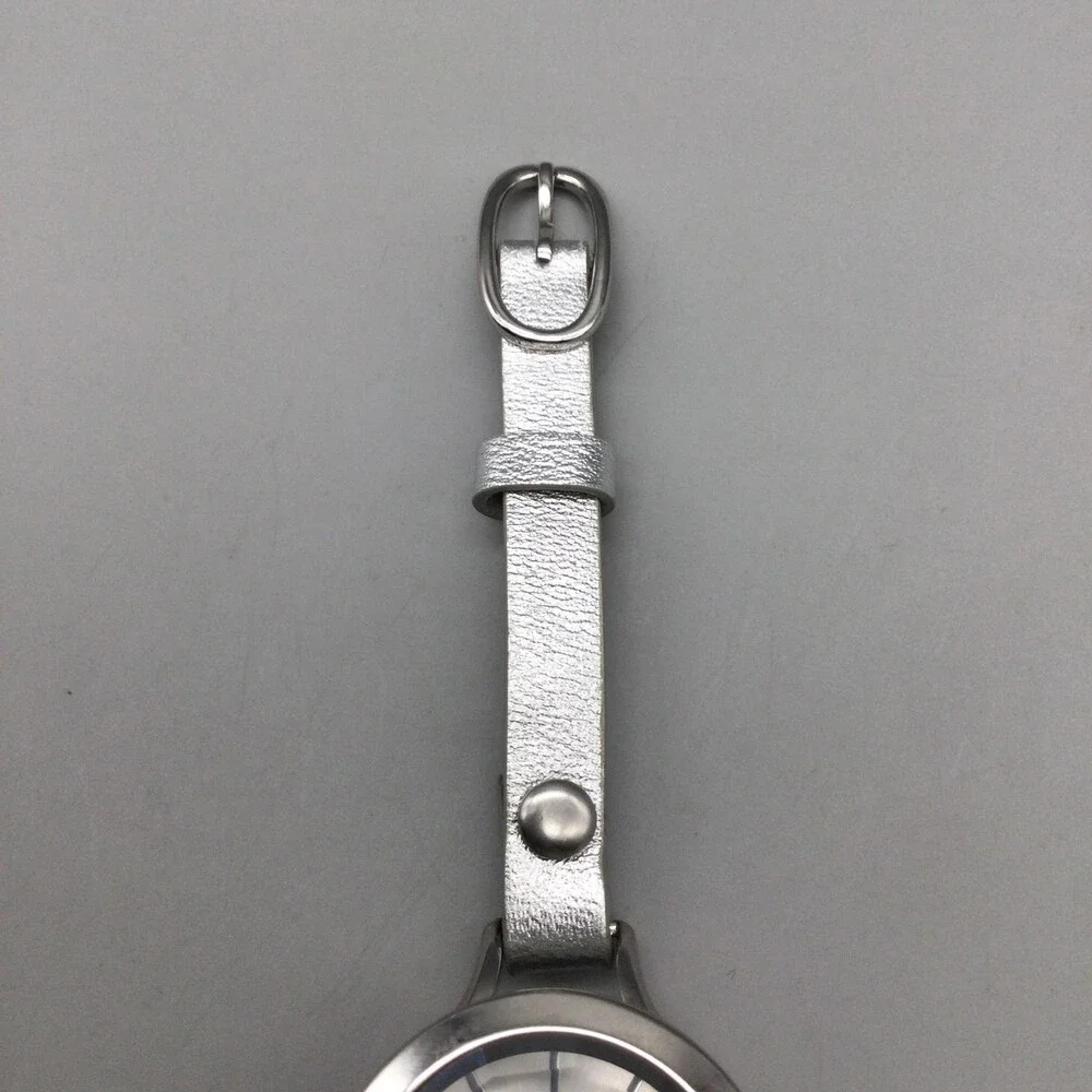 Origami Owl Womens Watch 31mm Silver Dial Wrap Leather Silver Original Battery